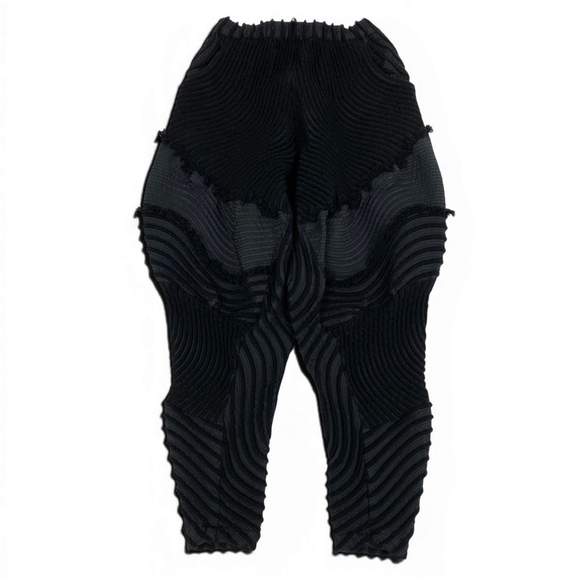 Af4 ISSEY MIYAKE イッセイミヤケ 3Dスチームストレッチ プリーツパンツ 3D Steam Stretch Pleats Pants IM84FF537 サイズ2 ブラックt18rt18r
