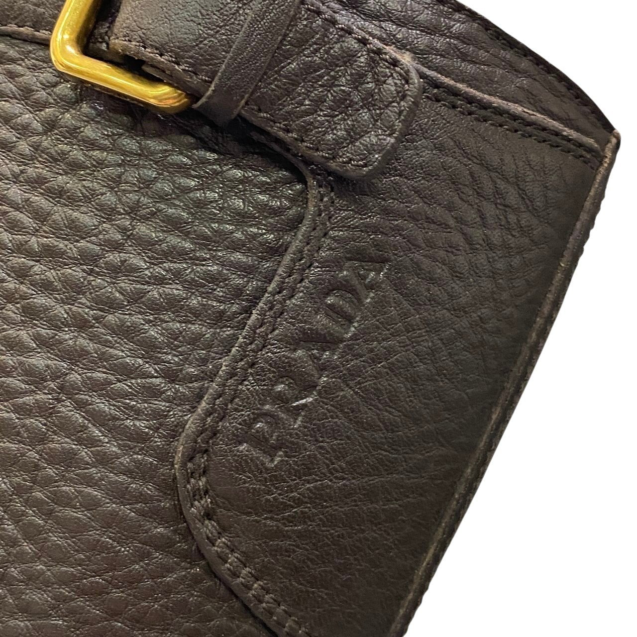 4e18 PRADA プラダ レザーロングブーツ ロングジョッキーブーツ 37サイズ ブラウン レザー レディース 女性用u02t