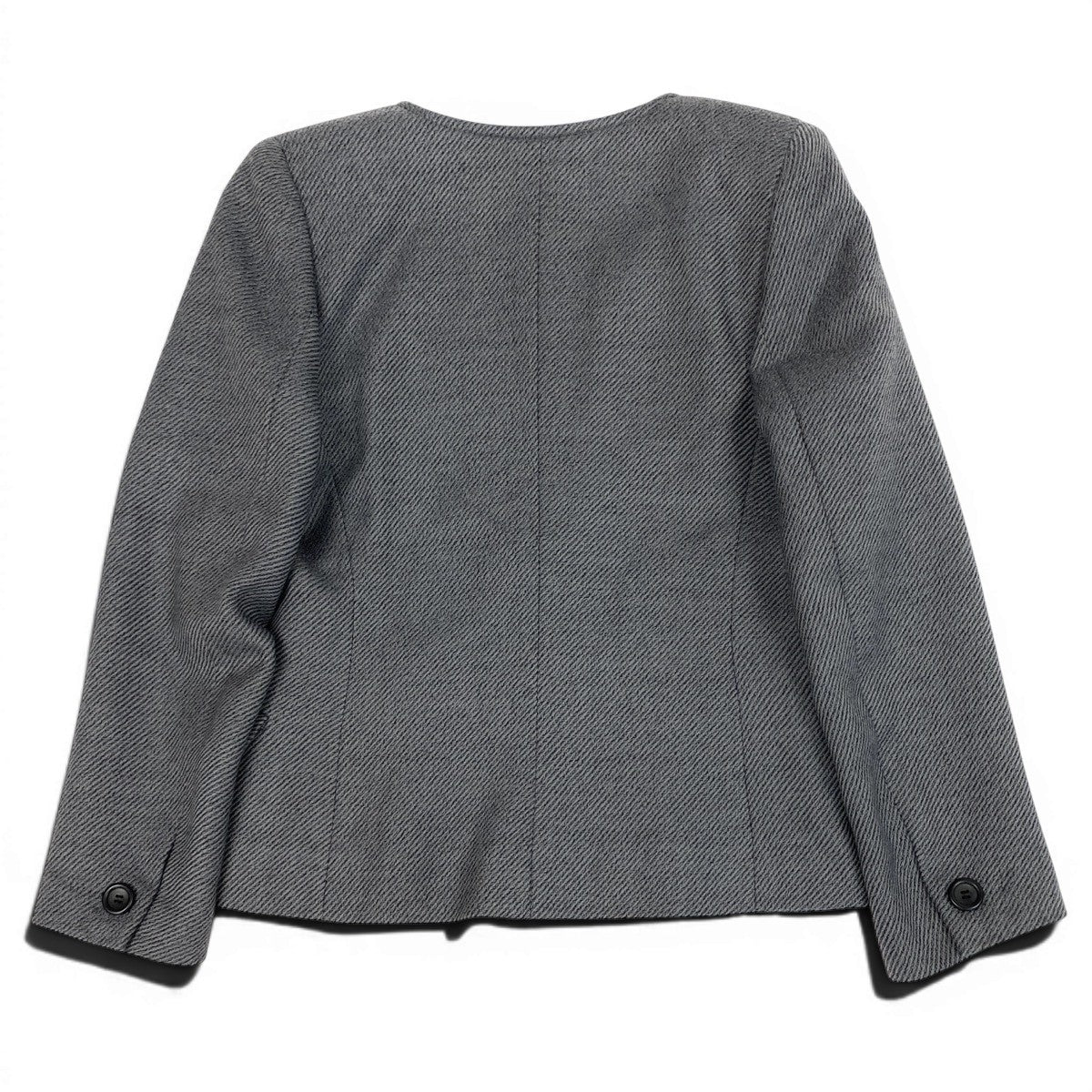 13e3 Christian Dior クリスチャンディオール ノーカラージャケット ウールジャケット サイズL グレー レディース 女性服u02t