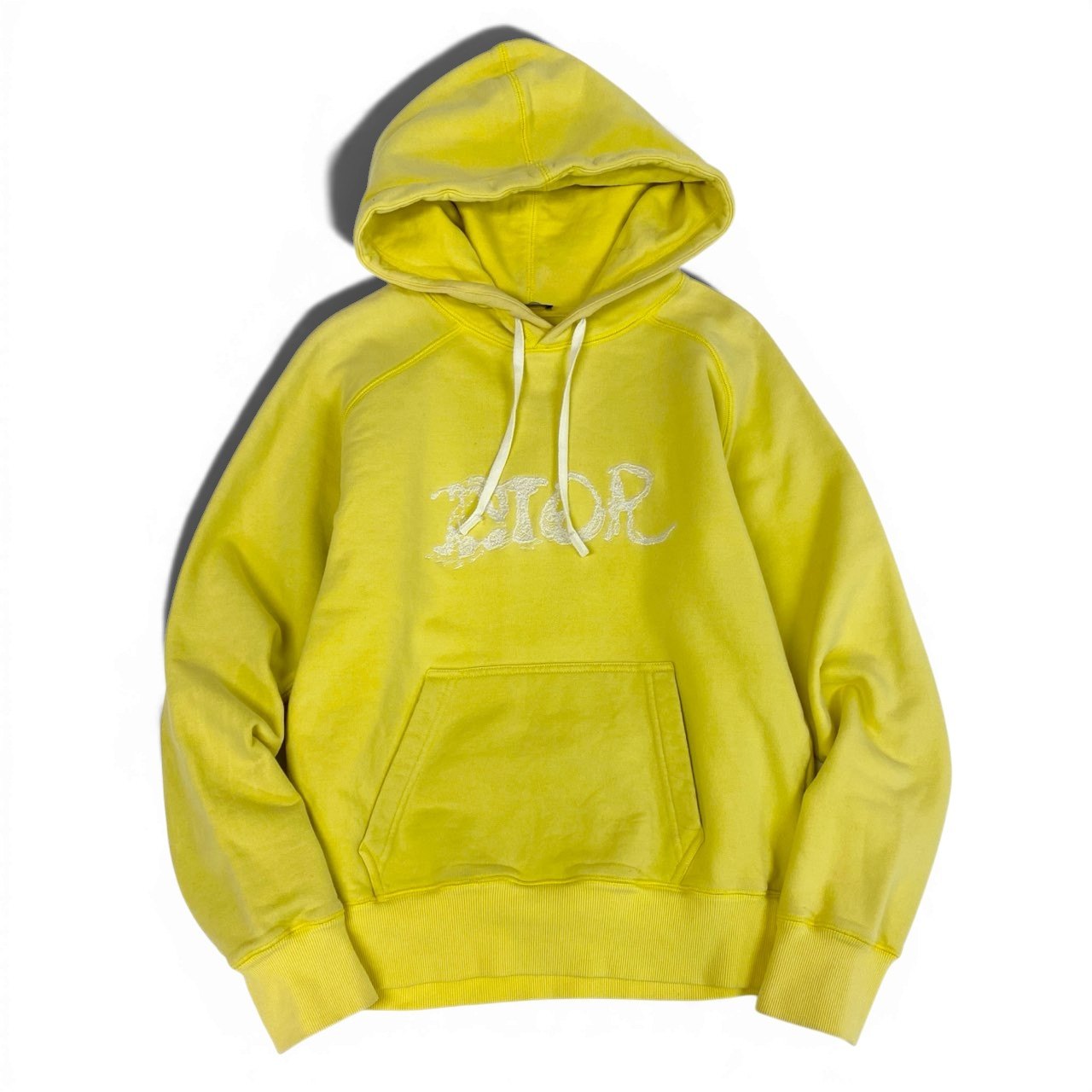 37L23 DIOR HOMME ディオール オム 21AW PETER DOIG プルオーバー フーディー パーカー 143J683B0531 Mサイズ イエロー メンズ 男性用o07t