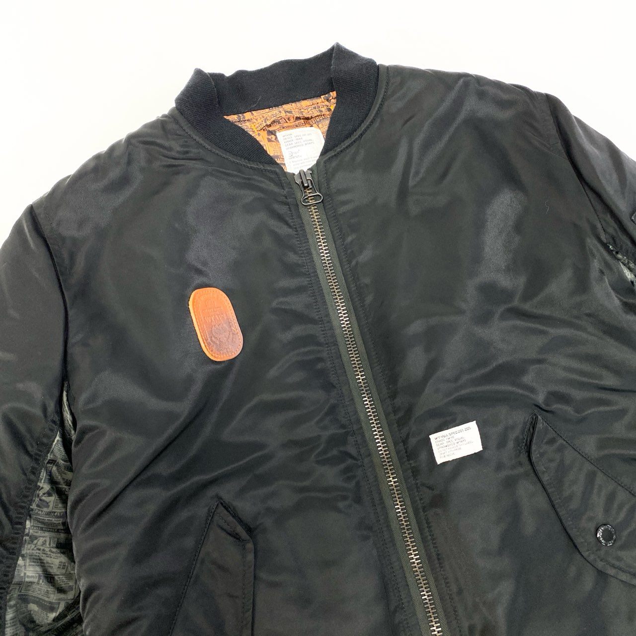 81d4 Wtaps ダブルタップス MA-1 フライトジャケット ボンバージャケット 袖切替 アウター 2007-2ND GWDT-JK-M01 ブラック メンズ 男性用o07t