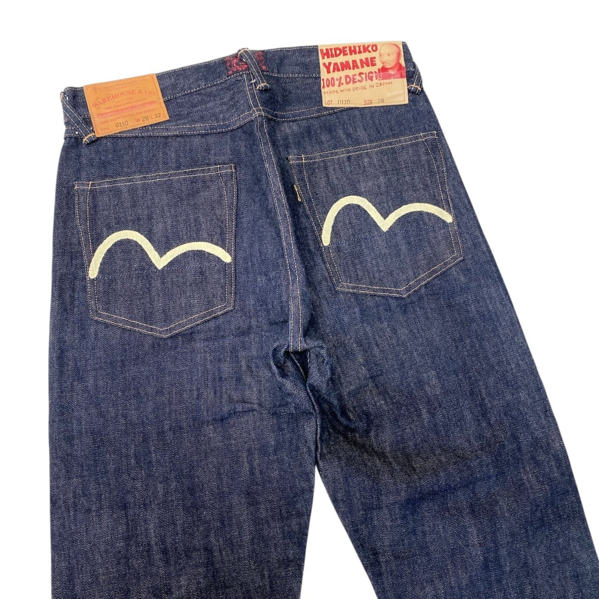 1j19 《極美品》 EVISU エヴィス × WARE HOUSE ウェアハウス カモメペイント デニムパンツ サイズ28 インディゴ アメカジ ジーンズ DENIM PANTSt18r