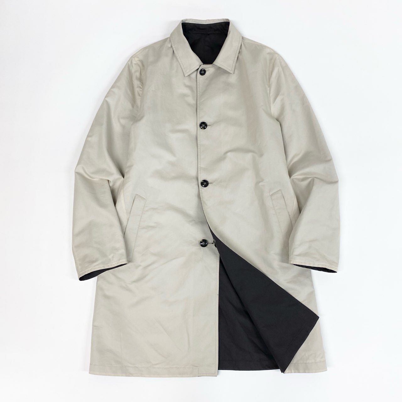 9j6 Kiton キトン キートン イタリア製 大きいサイズ リバーシブル ロングコート 56 XXXLサイズ ブラウン ベージュ メンズo07t