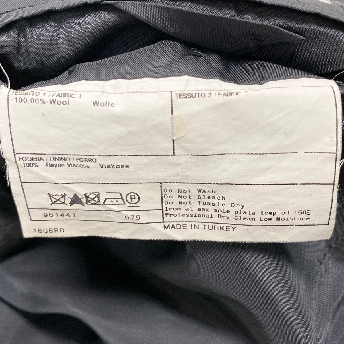 84g15 ARMANI COLLEZIONI アルマーニコレツィオーネ セットアアップ シングルスーツ 2B サイズ48 グレー ウール100％ メンズ 紳士服o07t