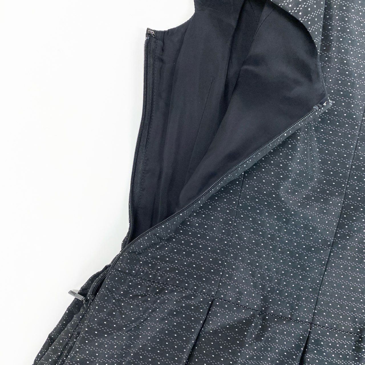 14a28 《美品》 Rene ルネ ノースリーブワンピース キャップスリーブ バルーンスカート 36 ブラック レディース イタリア製生地u02t