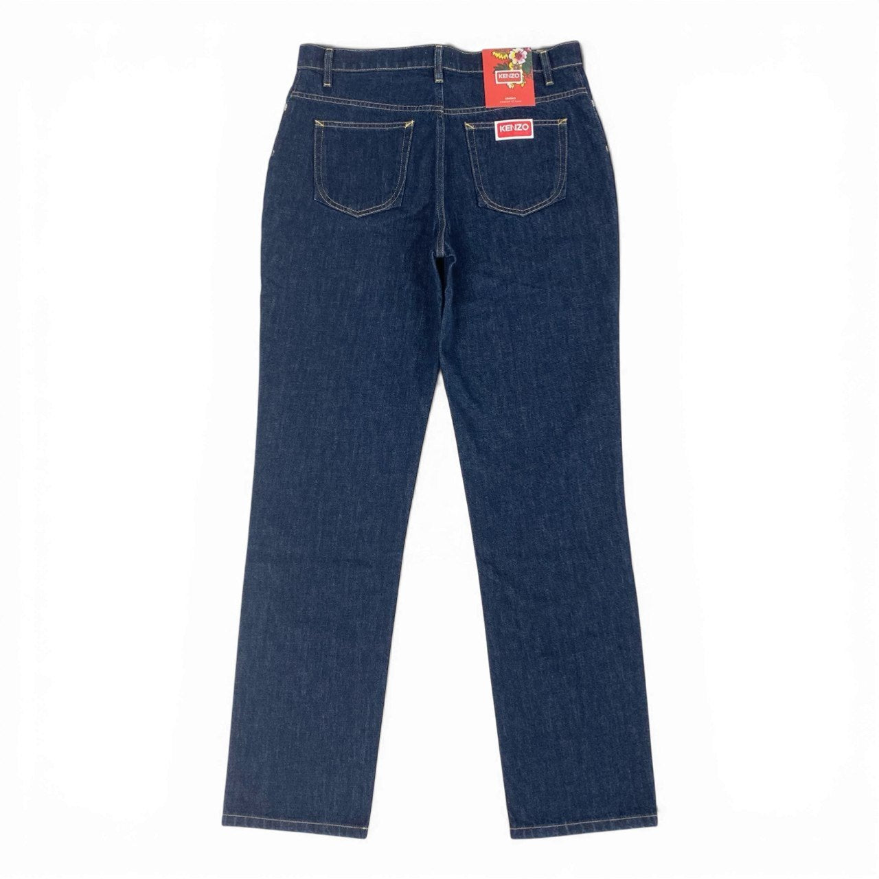 6b12【新品保管品】KENZO ケンゾー ストレートジーンズ デニムパンツ ボトム FD62DP210681 32サイズ インディゴ コットン100％ メンズ 男性用u02t