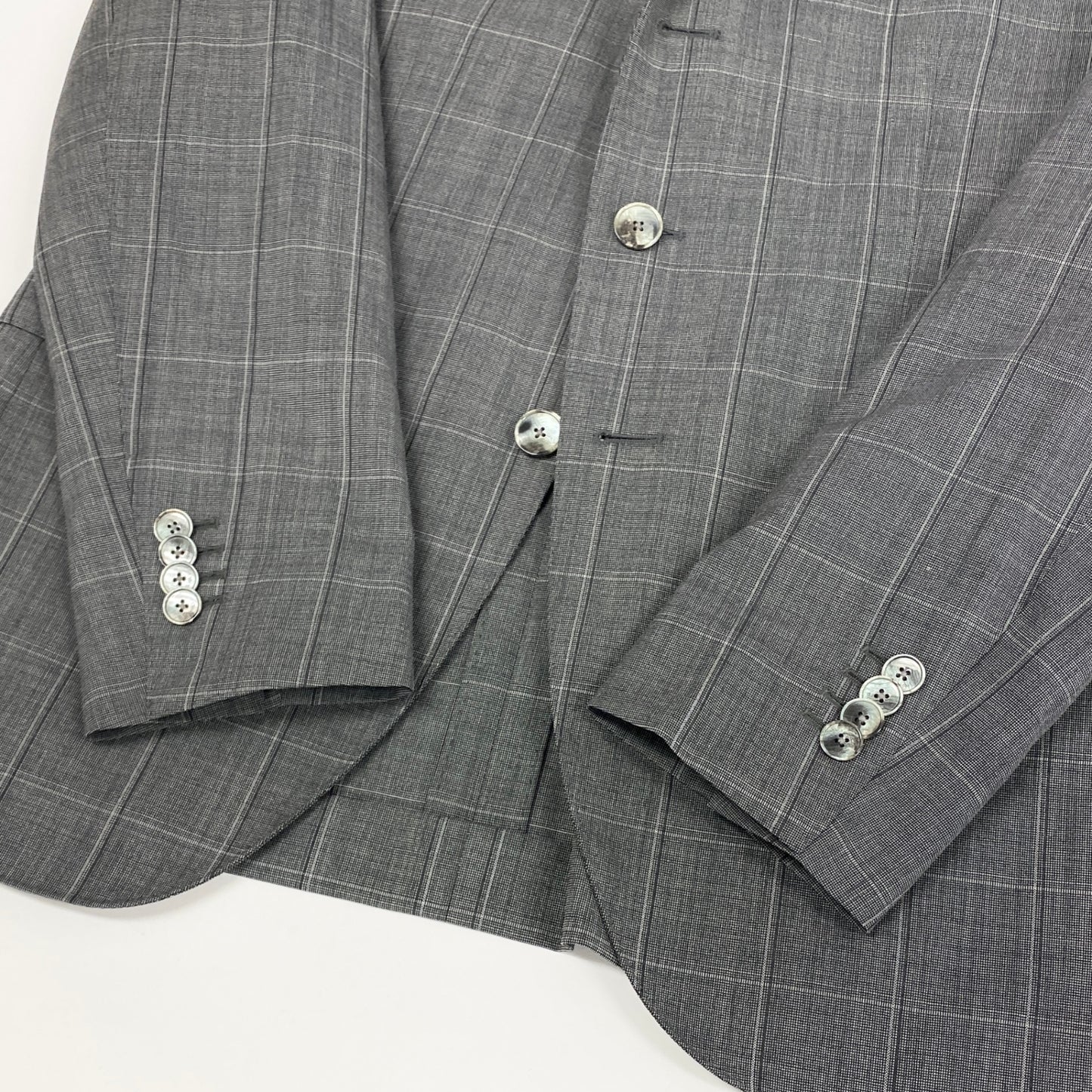 30k6 BOGLIOLI ボリオリ セットアップスーツ テーラードジャケット スラックス S32V2B 46サイズ グレー メンズu02t