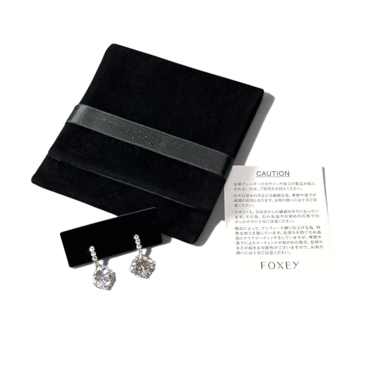 i7 《美品》 FOXEY フォクシー Earrings Lustre クリップイヤリング アクセサリー シルバー レディースu02t