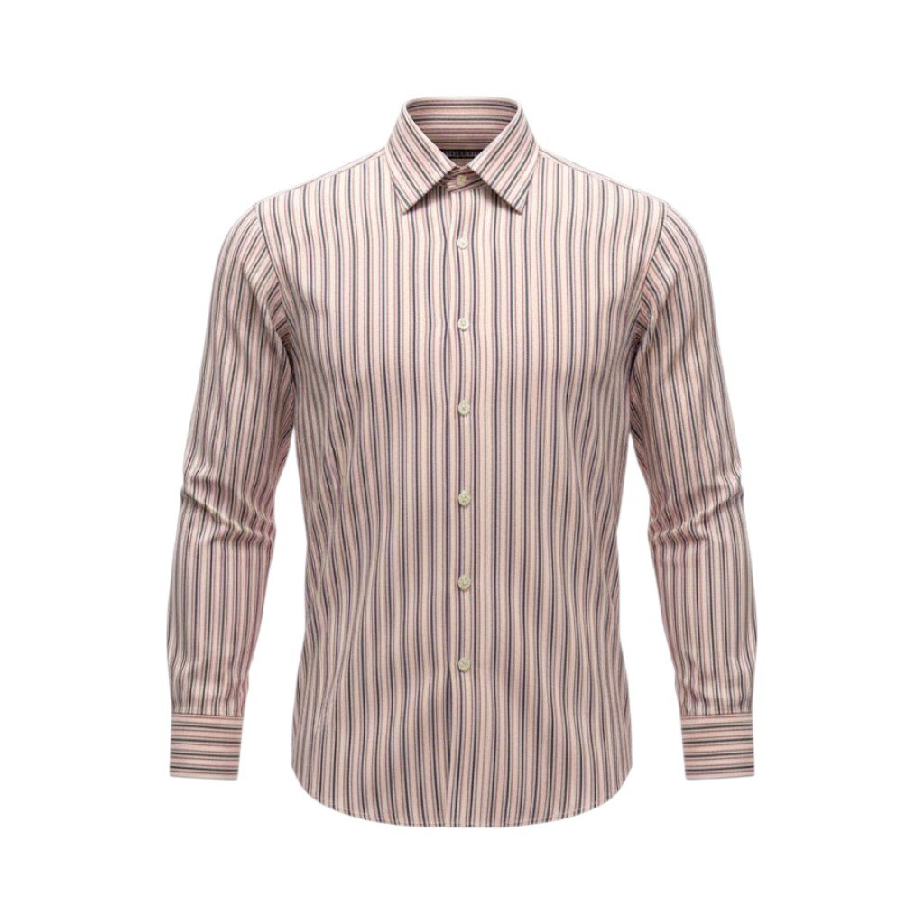 5c2 【未使用タグ付】 DOLCE&GABBANA ドルチェアンドガッパーナ Slim Fit ロングスリーブシャツ ストライプシャツ 伸縮ストレッチ ビジネス メンズ 紳士服 15/38 マルチカラーu02t