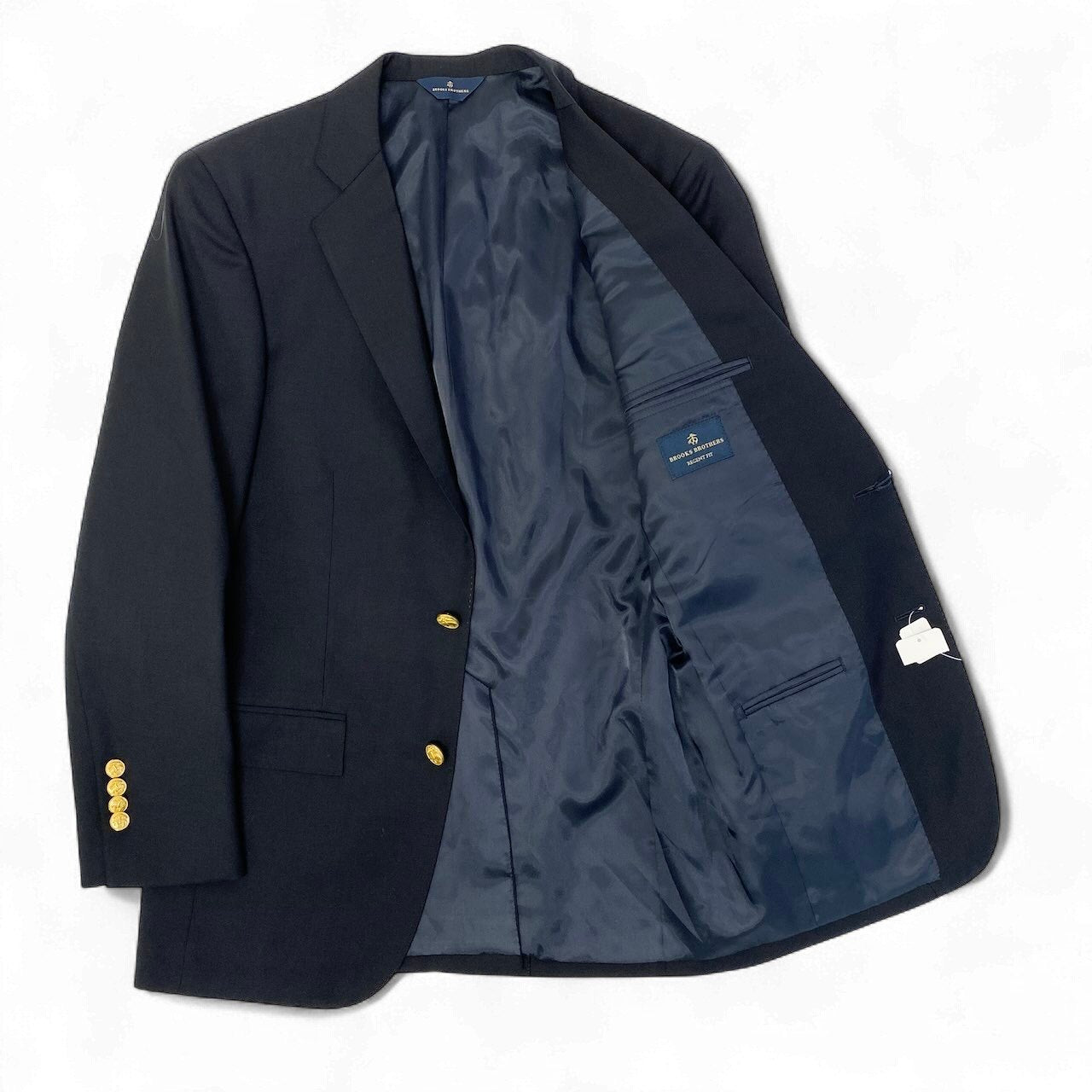 69d30 BROOKS BROTHERS ブルックスブラザーズ Tollegno1900 イタリア製生地 REGENT FIT テーラードジャケット 紺ブレザー 金ボタン 36SHT ネイビー メンズ 紳士服u02t