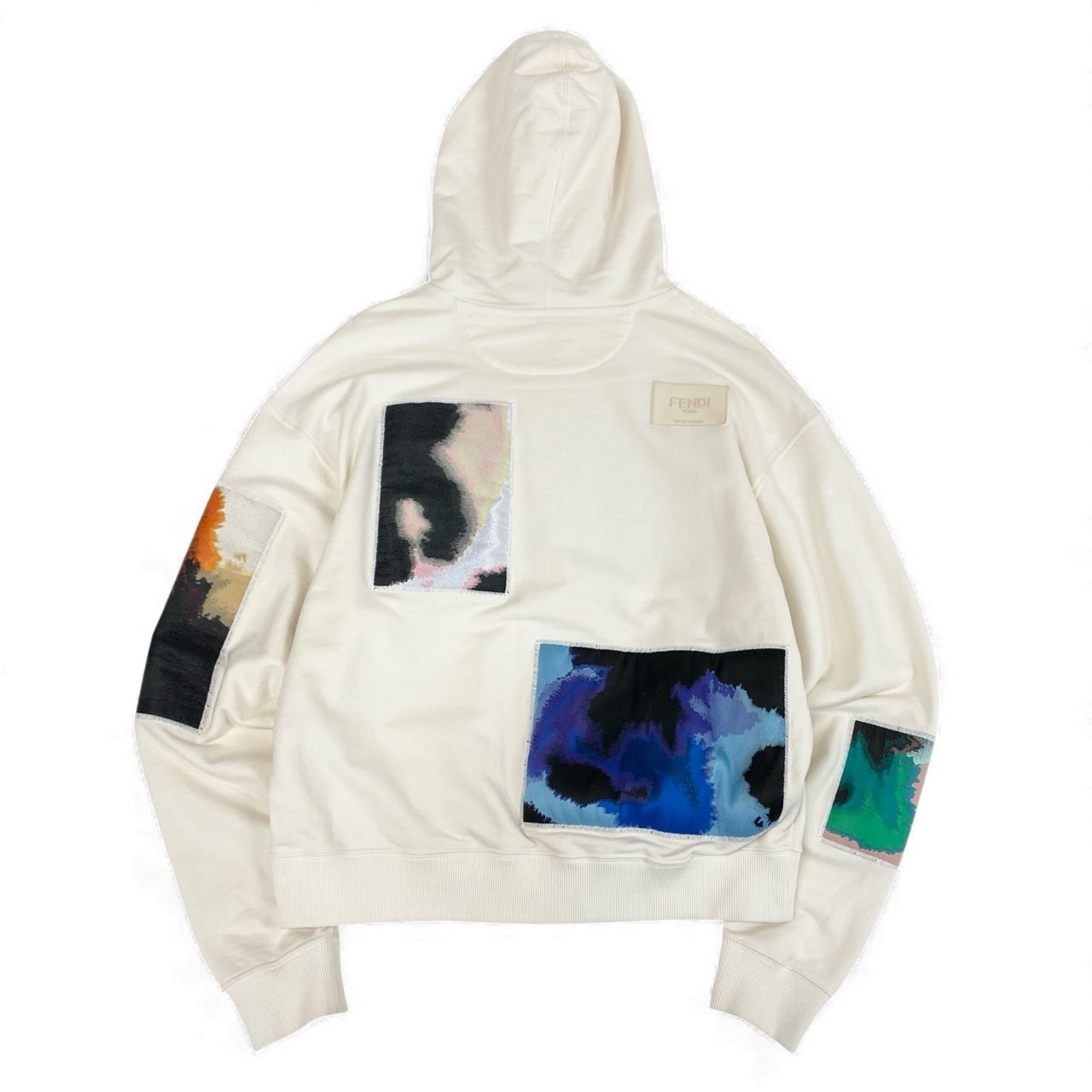 74k11 FENDI フェンディ アートプリント フーディ パーカー スウェット トップス FY1203 Sサイズ マルチカラー メンズu02t