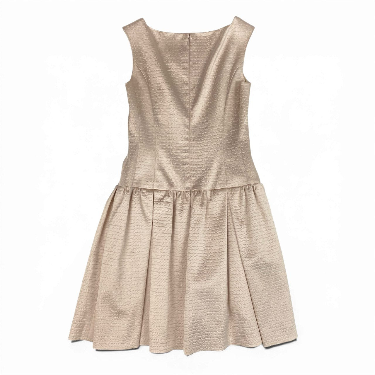 14a28 《美品》 Rene ルネ ノースリーブワンピース ドレスワンピース タックフレアスカート 36 ピンクベージュ レディース 女性用u02t