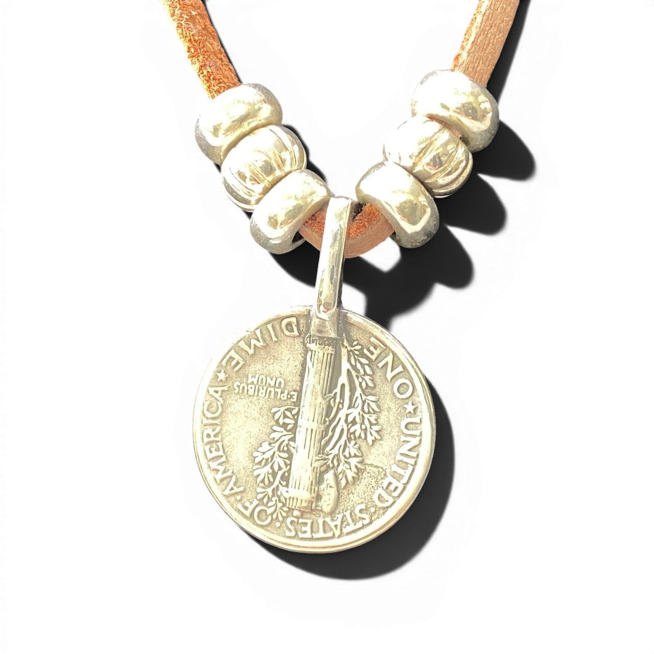 g7 LARRY SMITH ラリースミス トップコイン レザーネックレス LIBERTY PENDANT アクセサリーt18r