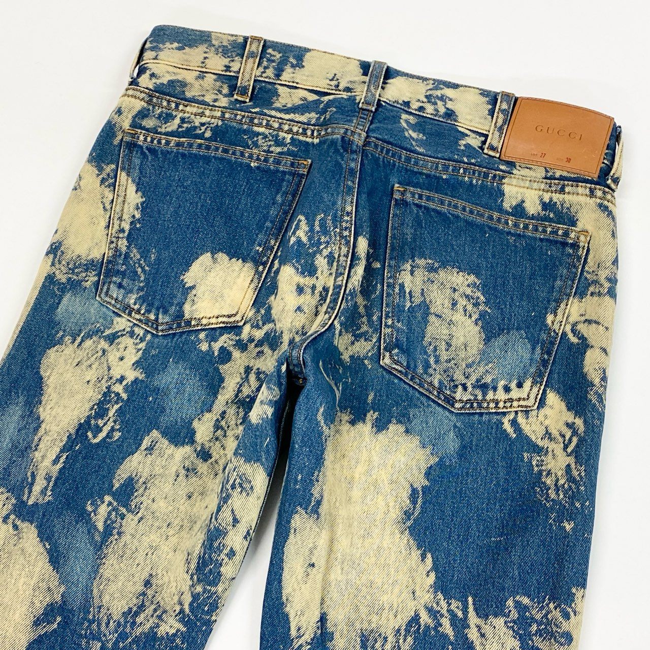 Ic2 GUUCI グッチ 2017 スタッズ ブリーチ デニム ミケーレ 30 ブルー系 コットン メンズu02t