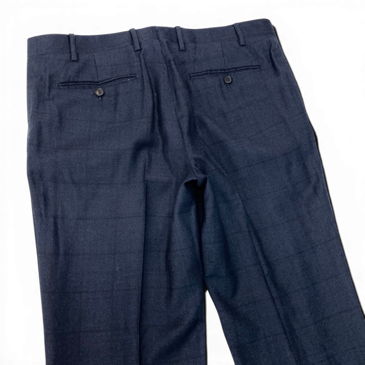88g20 【美品】 Salvatore Ferragamo サルヴァトーレフェラガモ セットアップ シングルスーツ 2B チェック柄 サイズ52-7R ネイビー バージンウール100％ メンズ 紳士服u02t