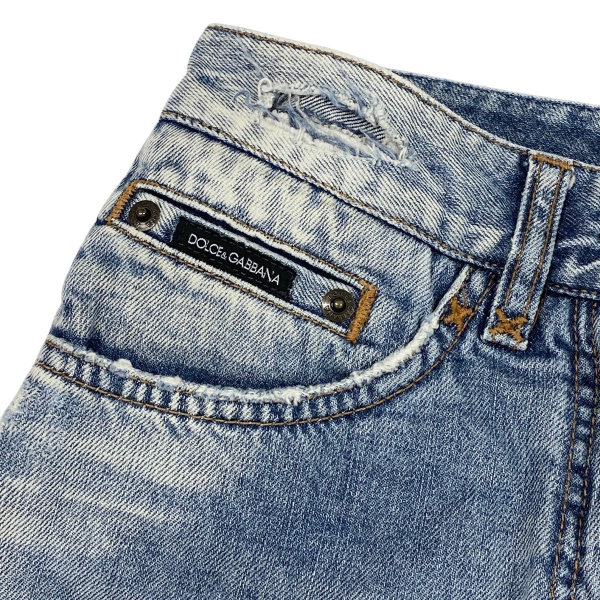 Eh28 【美品】DOLCE&GABBANA デニムスカート ミニスカート イタリア製 36サイズ インディゴ コットン100％ レディース 女性用k02i