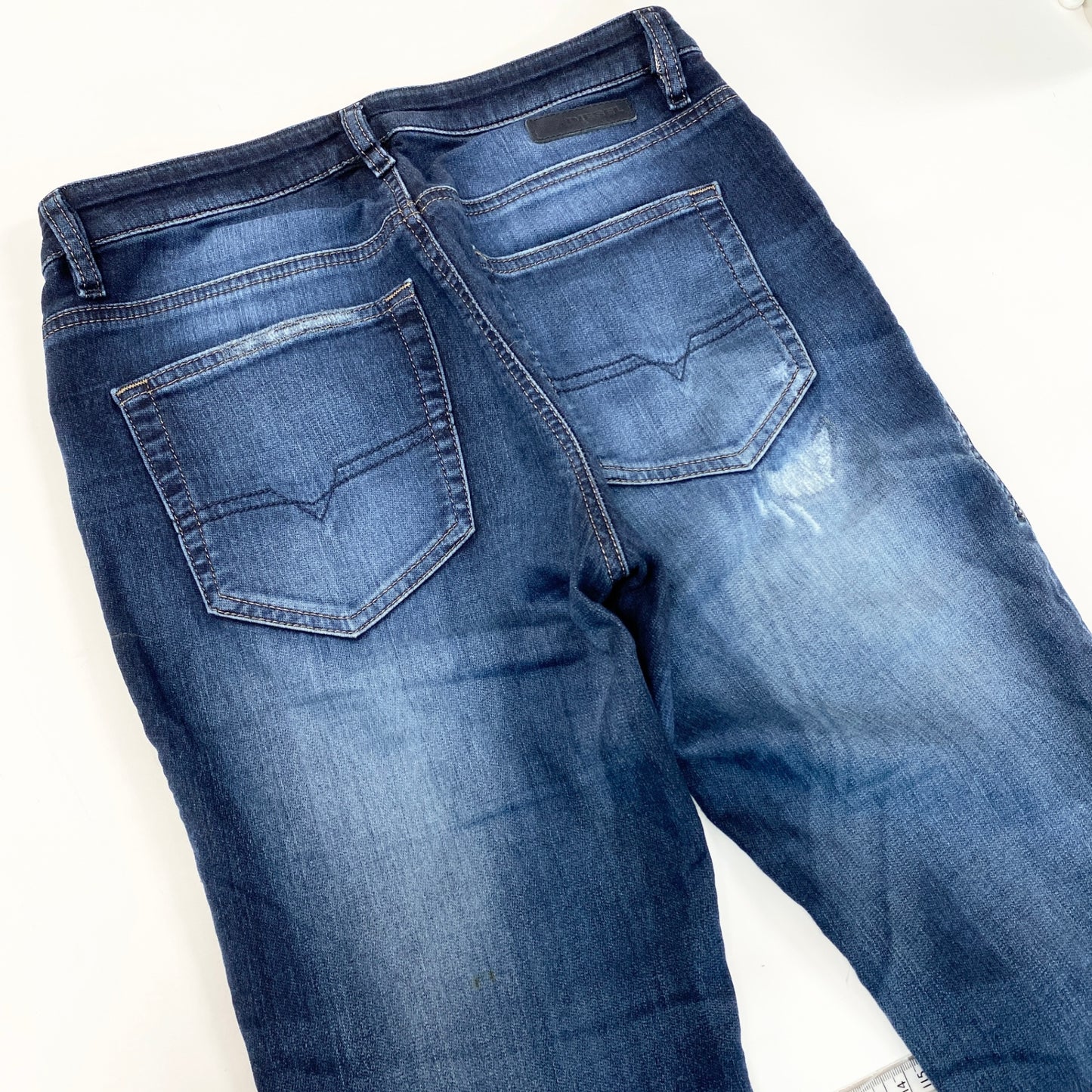 21i29 DIESEL ディーゼル ストレッチ スウェットデニム ジョグジーンズ ヴィンテージ加工 Rizzo-Ne 0676F 23サイズ インディゴ メンズo07t