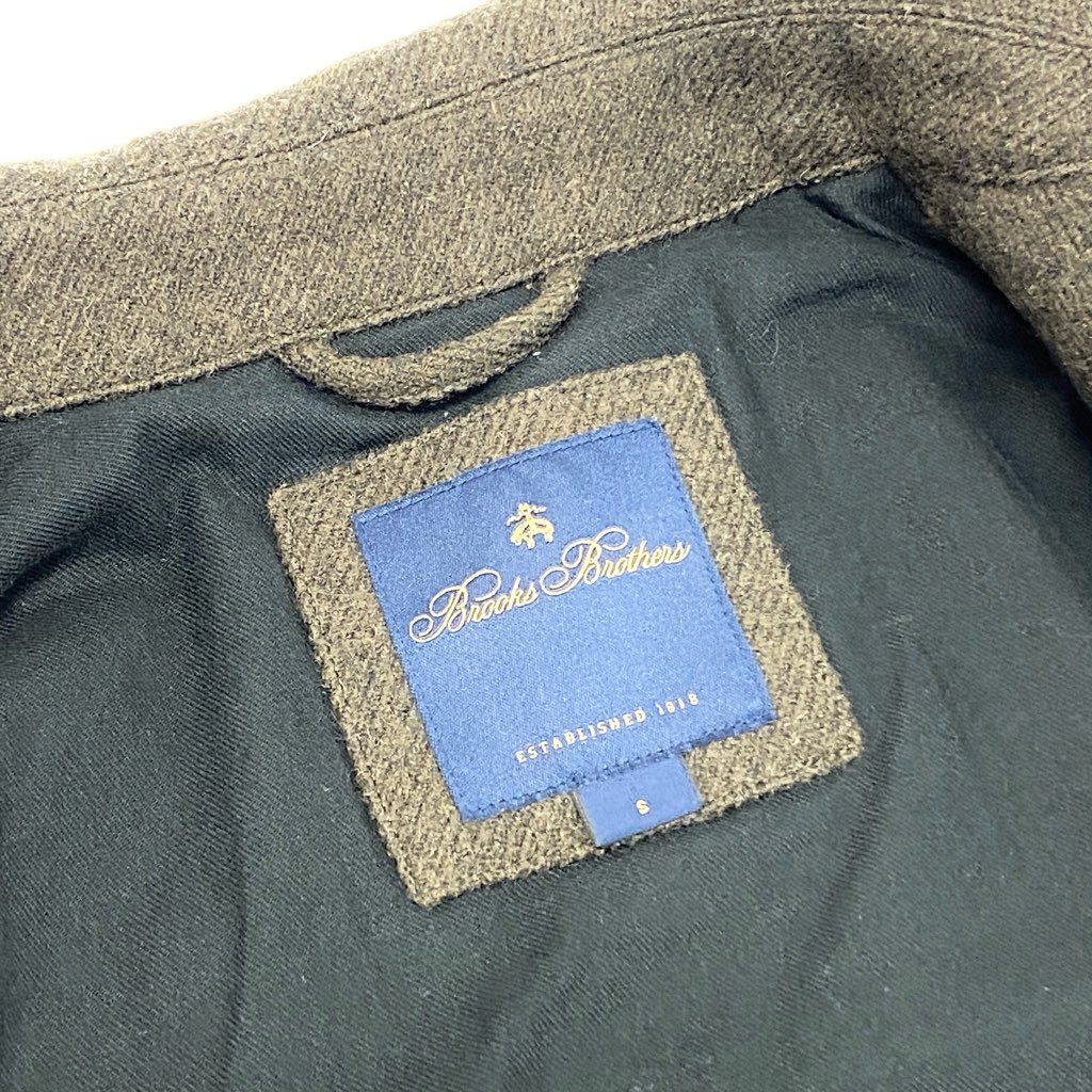 39l15【美品】 BROOKS BROTHERS ブルックスブラザーズ ハリントンジャケット ブルゾン ダブルジップ S ブラウン 画像参照 メンズ 男性用u02t