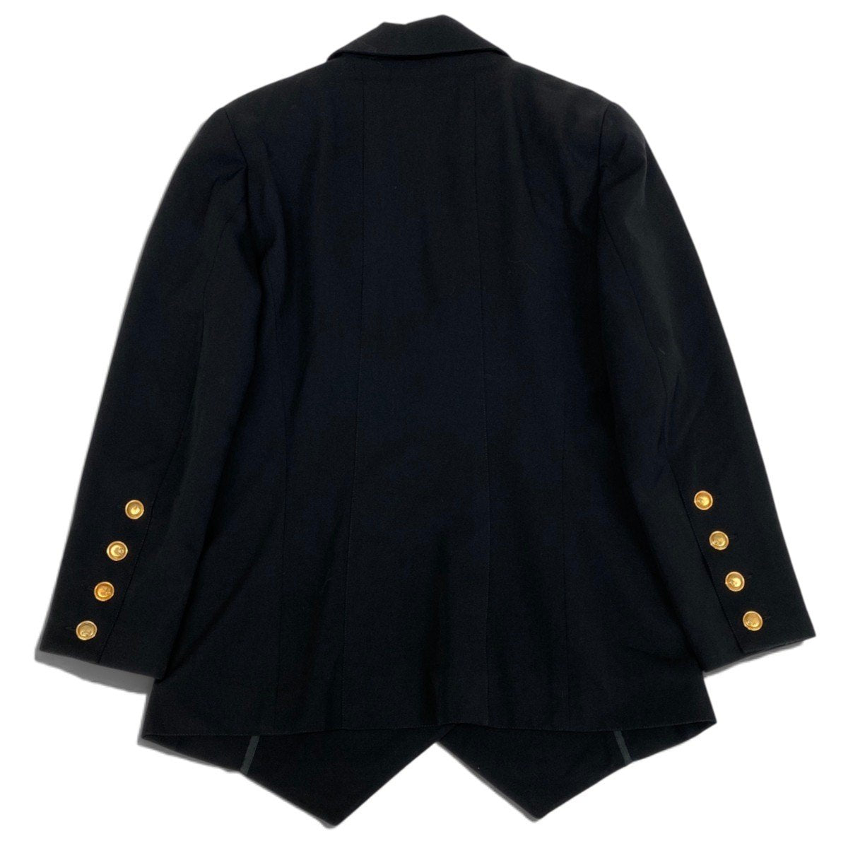 i22 CHANEL シャネル CCボタン アシンメトリージャケット CC Button Vintage Asymmetrical Blazer 21721 ブラックt18r