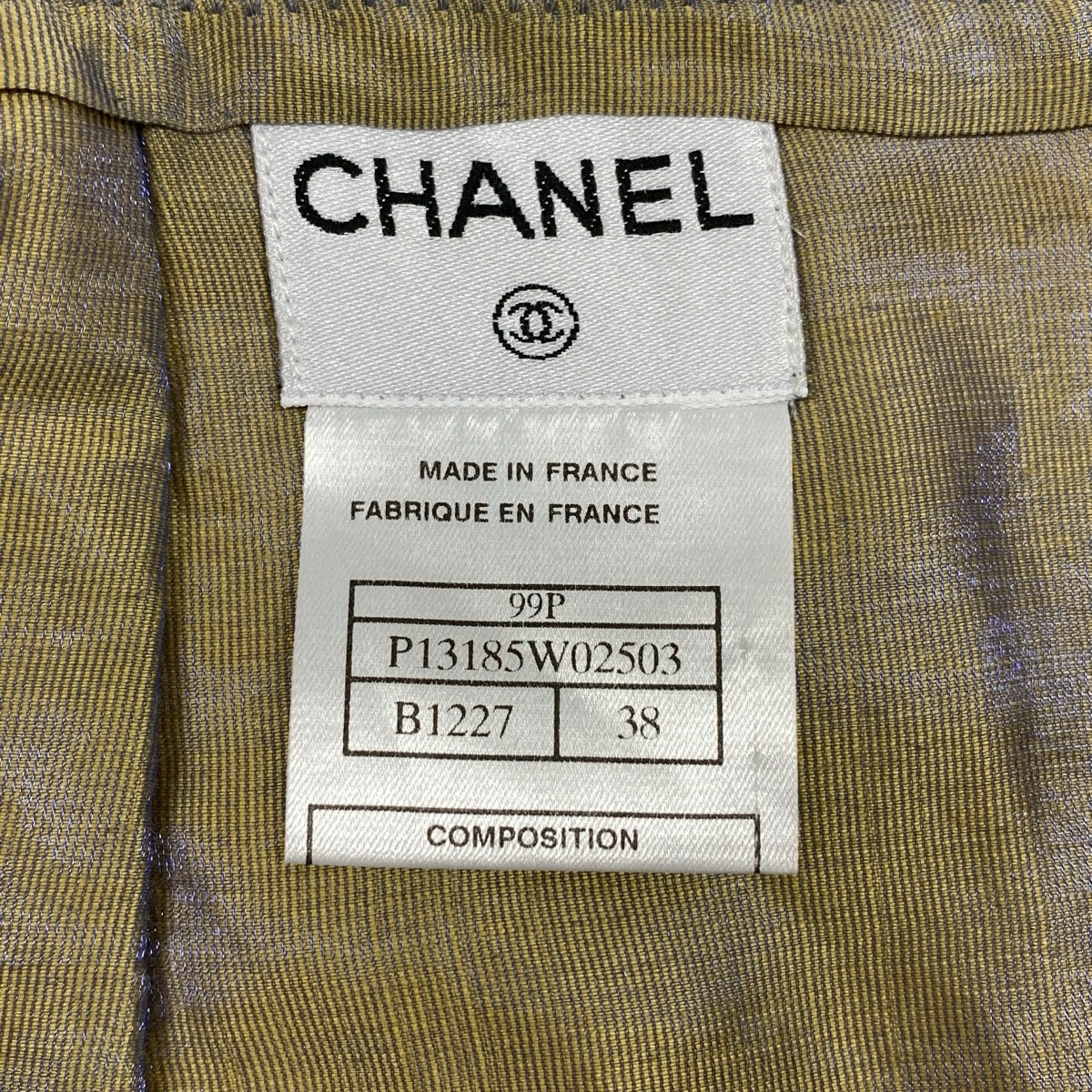i19【美品】CHANEL 1995年 ツイードスカート ココマーク 38サイズ ベビーピンク ポリエステル100％ レディース 女性用u02t