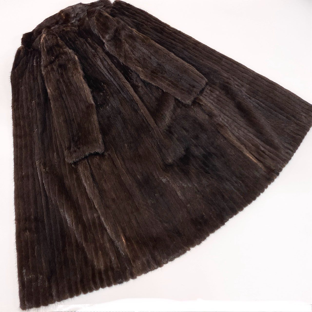 84L9 ROTINY ロティニー SAGA MINK 金サガ ダークミンク 丈112cm 超ロングコート サイズF ダークブラウン 最高級本毛皮t18r