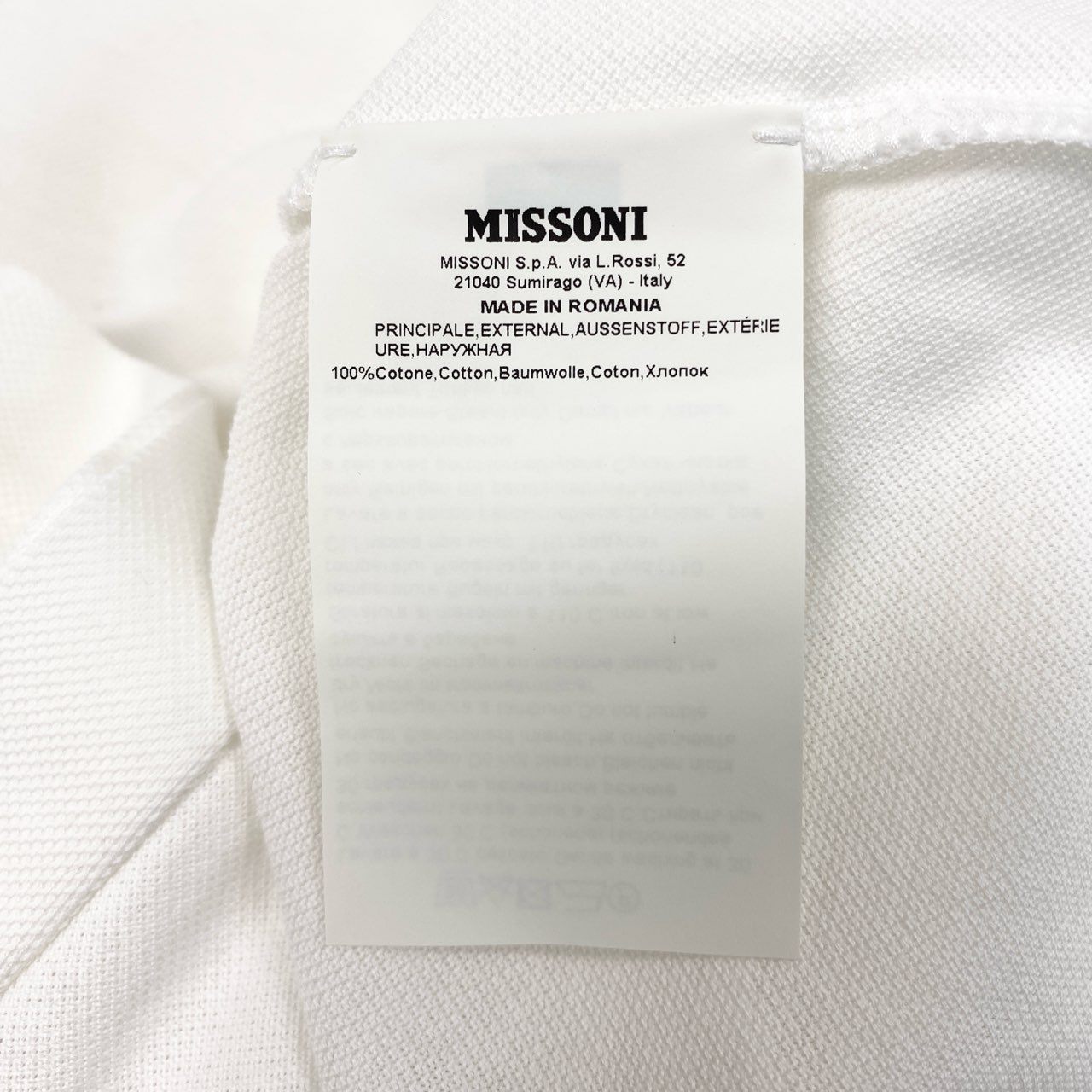 61g23 MISSONI ミッソーニ 鹿の子 長袖シャツ ロングスリーブ 42 ホワイト コットン レディース