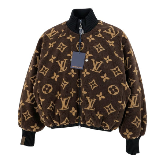 Ii4 【新品保管品】LOUIS VUITTON リバーシブル モノグラム ボアジャケット 36サイズ ブラウン レディース 女性用u02t