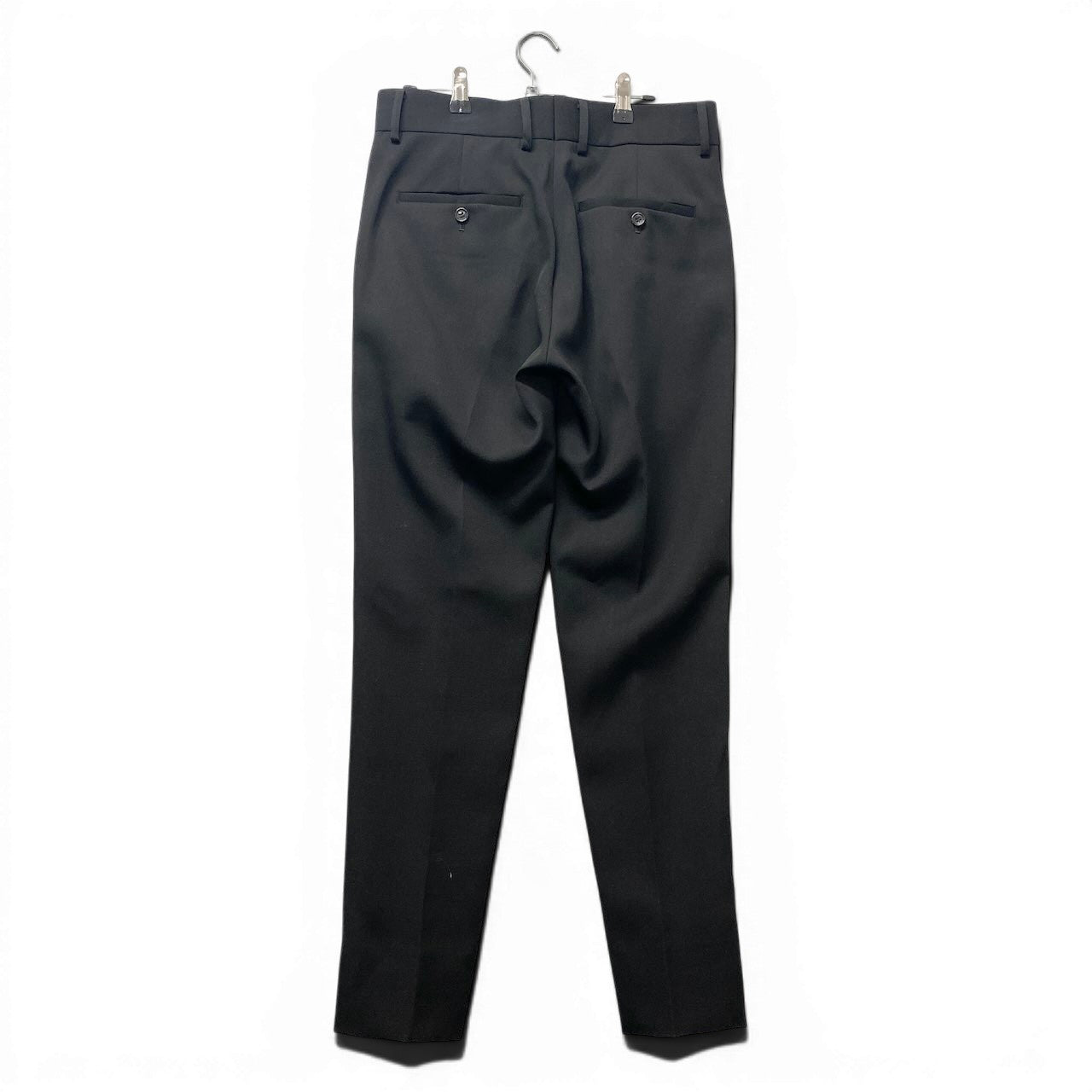 6g18 YUKI HASHIMOTO ユキハシモト 21ss SLIM TROUSERS  スラックスパンツ テーパードパンツ 211-01-0206 サイズ44 ブラック メンズu02t