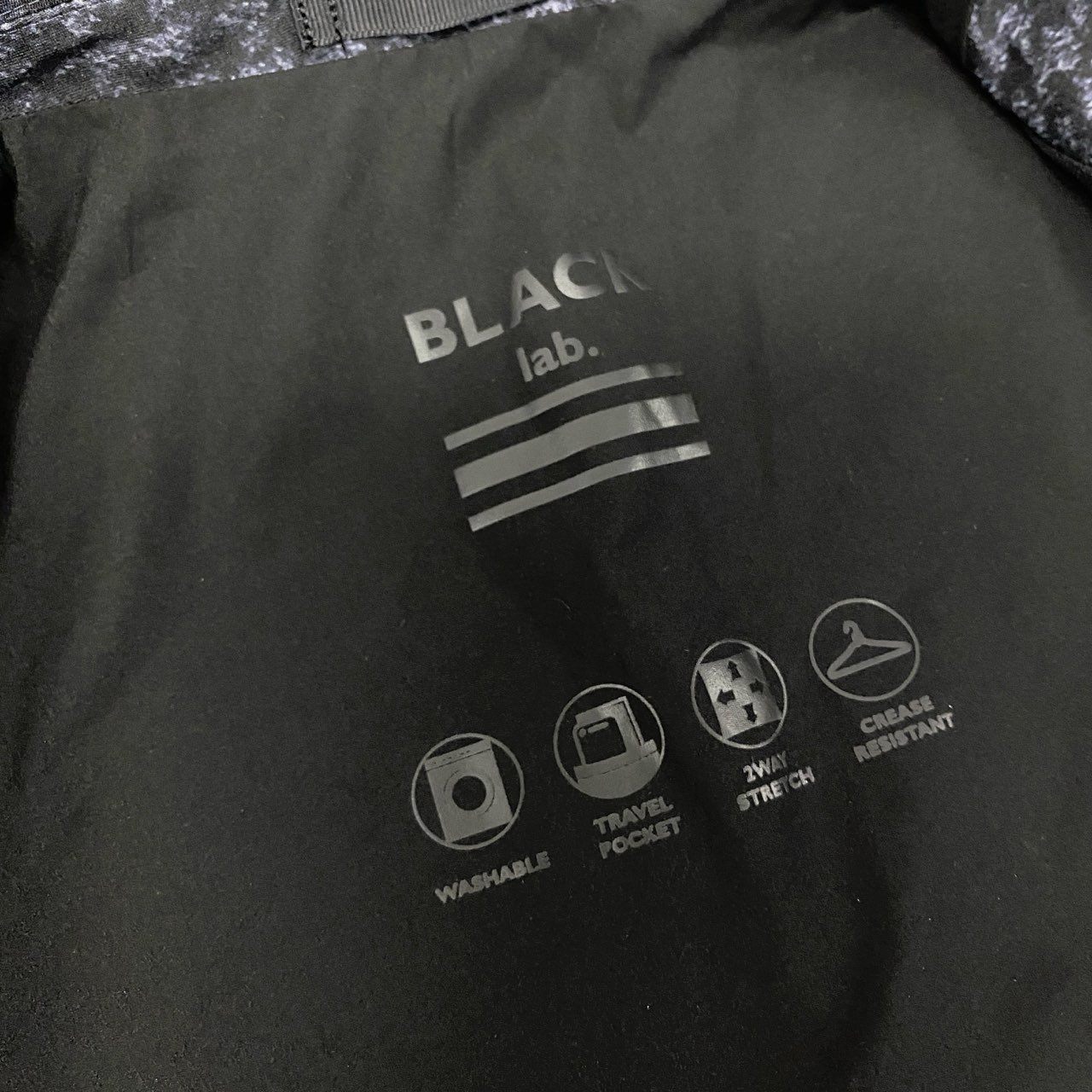 10k11 BLACK LABEL CRESTBRIDGE ブラックレーベルクレストブリッジ  テーラードジャケット アンコンジャケット 千鳥格子 ウォッシャブル ストレッチ メンズ 紳士服 S ブラック ネイビーu02t