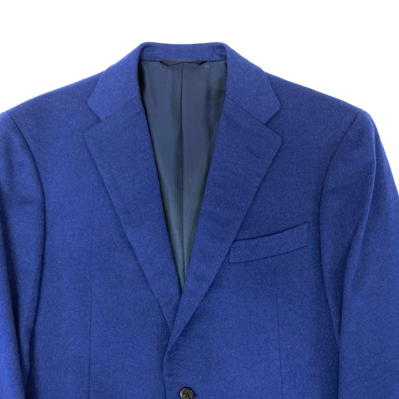 66l1 《美品》 mila schon ミラショーン カシミヤジャケット テーラードジャケット 2B メンズ 紳士服 ブルー カシミア100％u02t