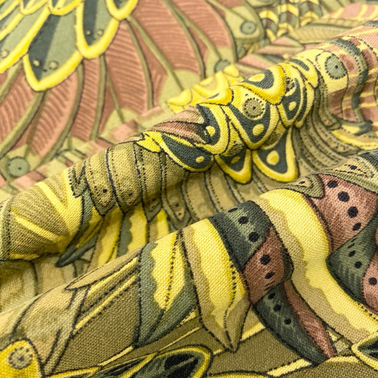 38a16 Salvatore Ferragamo サルヴァトーレ フェラガモ Vintage 金ボタン 総柄スプリングコート サイズ46 グリーン系 ヴィンテージ 女性服t18r