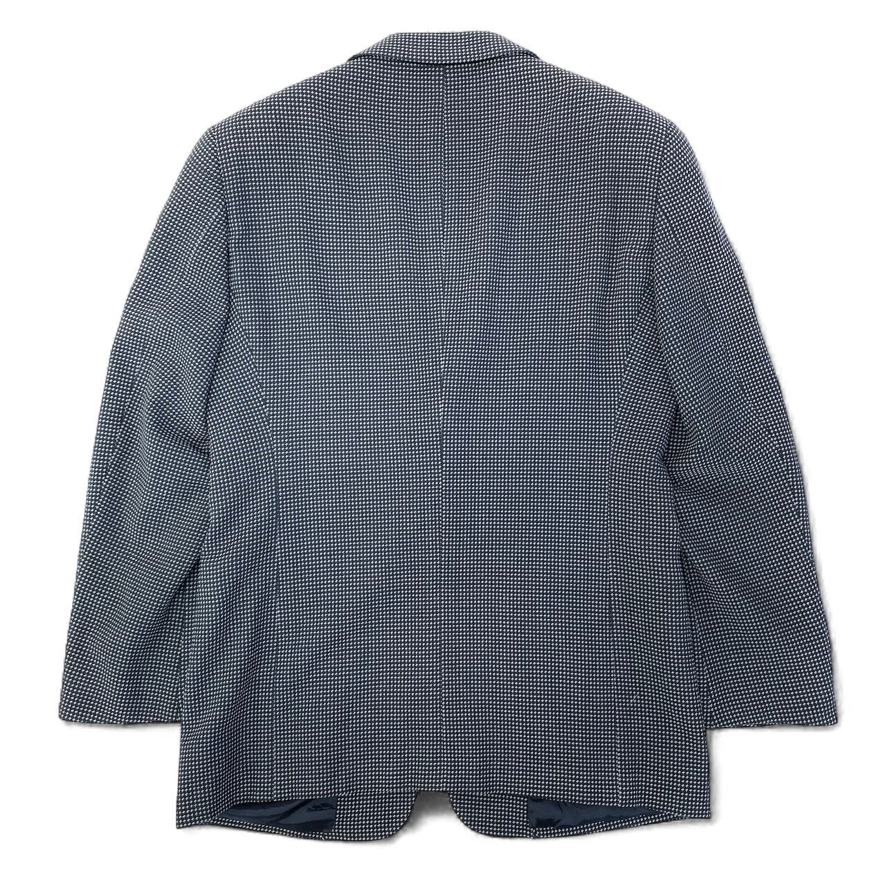 68d30 EMPORIO ARMANI エンポリオアルマーニ JUDE LINE テーラードジャケット シングル 2B  サイズ50 ブラック ホワイト メンズ 紳士服u02t