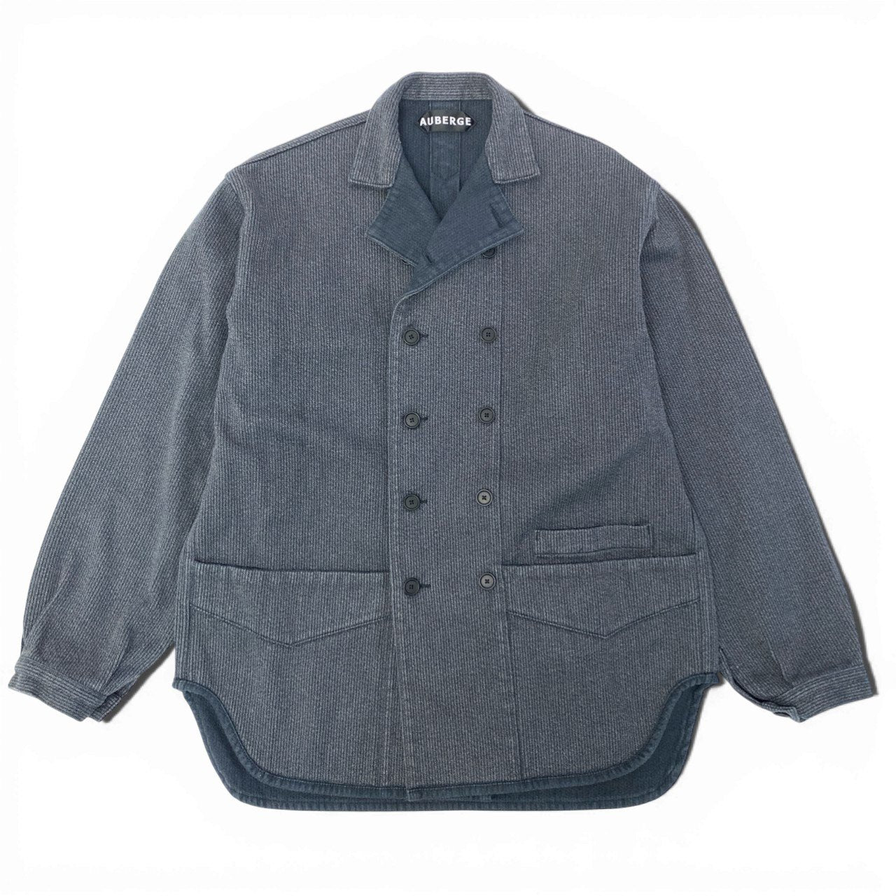 58c5 AUBERGE オーベルジュ KLLAR SABLE セサミ ダブルフレンチカバーオール ジャケット サイズ42 グレー系k02i