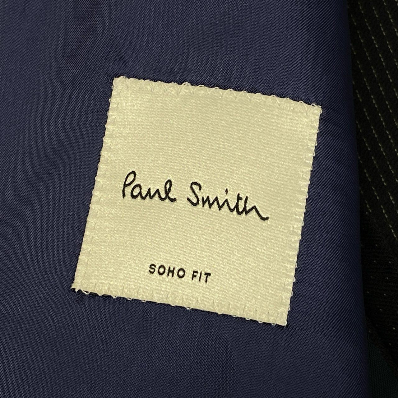 60d13 Paul Smith ポールスミス SOHO FIT セットアップスーツ シングルスーツ 背抜き ウール混 PF-ST-78862 サイズL ネイビー メンズ 紳士服o07t