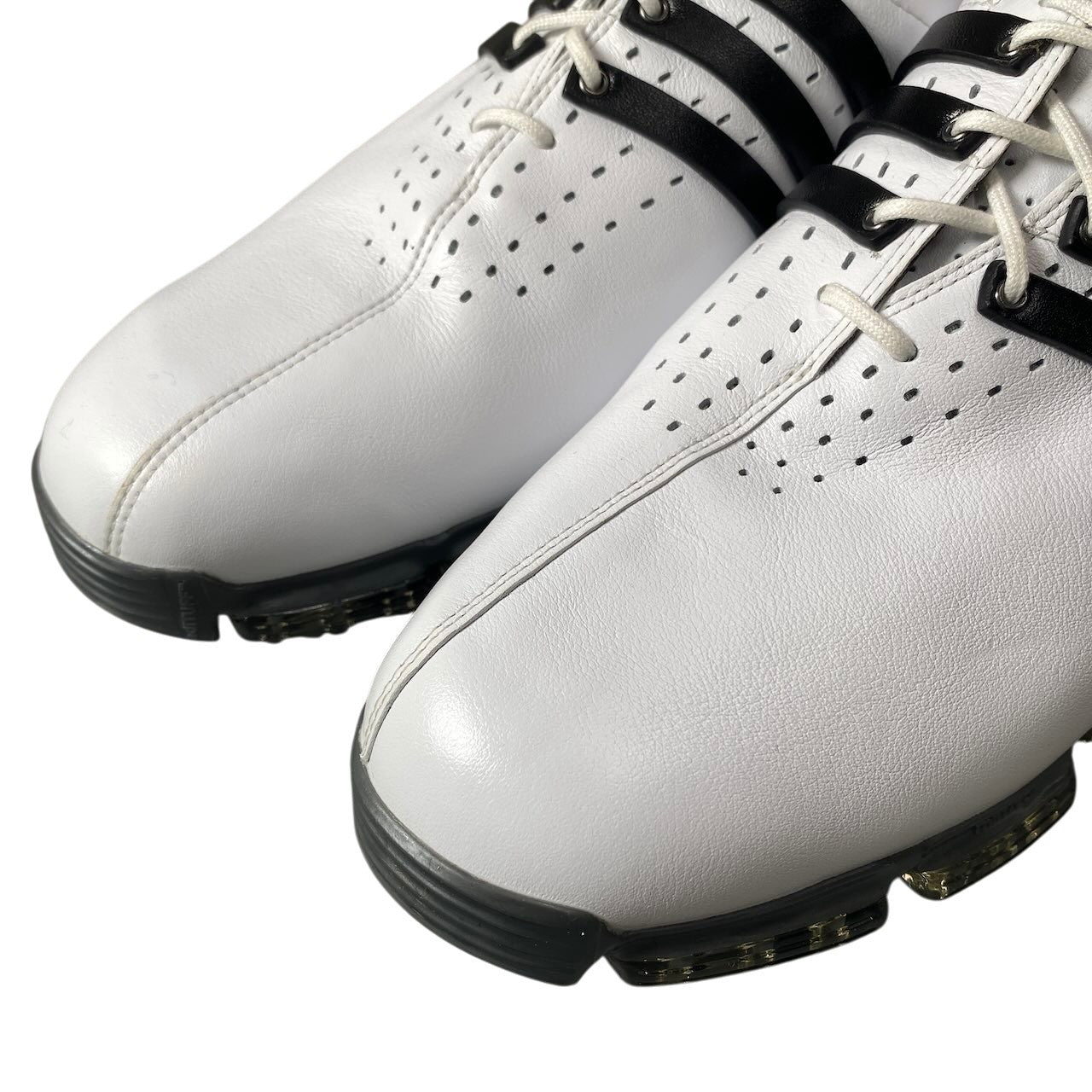 1h11 【極美品】adidas GOLF アディダス ゴルフ ゴルフシューズ TOUR360 3DFitFoam 26センチ ホワイト ブラック レザー メンズ 男性用t18r