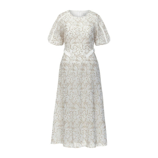 72a28【定価17.6万】MORABITO モラビト 総刺繍 ペチコート付き ロングワンピース 半袖ワンピース サイズ38 ホワイト レディース 女性用k02i