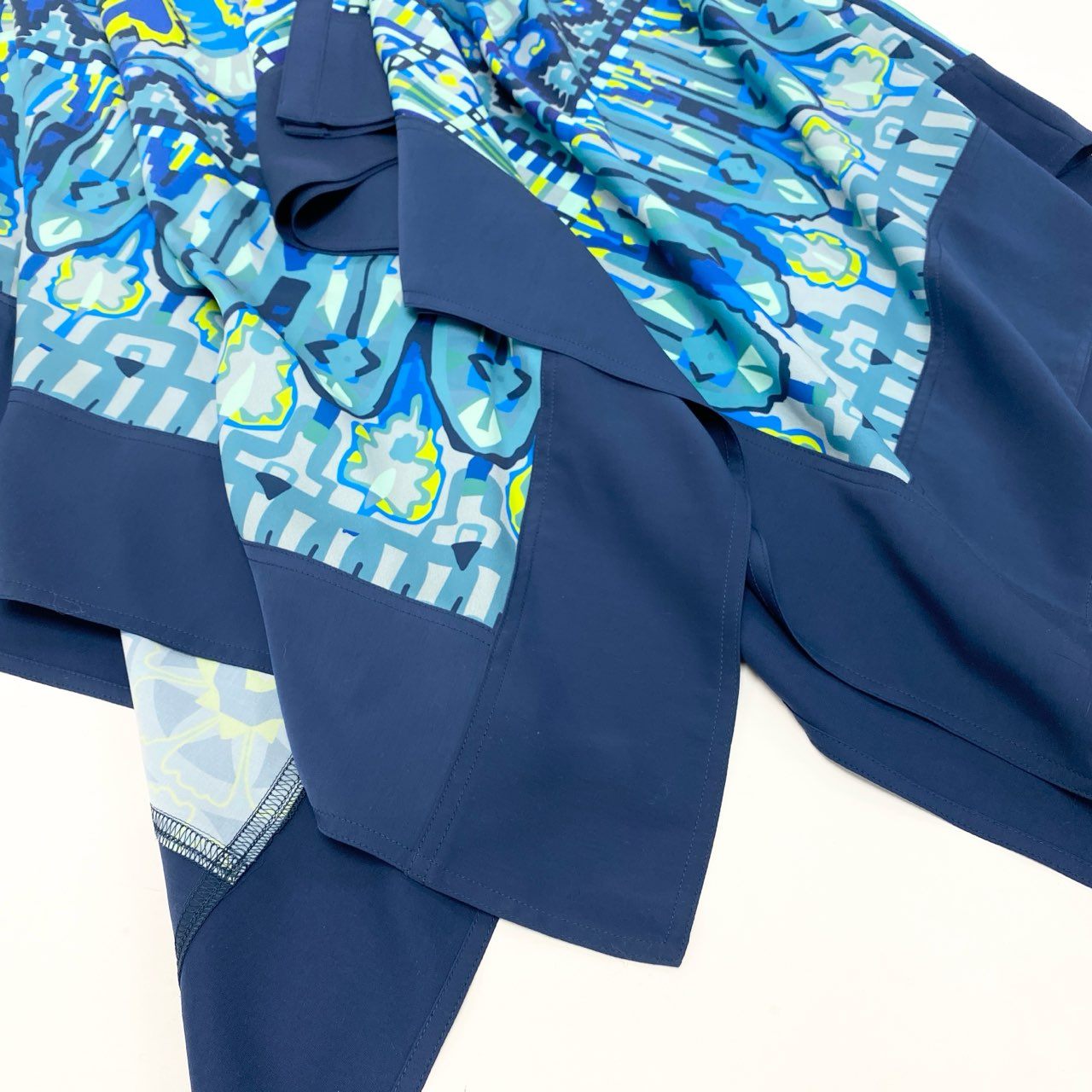 26k27 《美品》 TOKUKO 1er VOL トクコプルミエヴォル ノースリーブワンピース フレアワンピース 総柄プリント Vネック レディース 女性用 マルチカラー 9 ポリエステル100％u02t