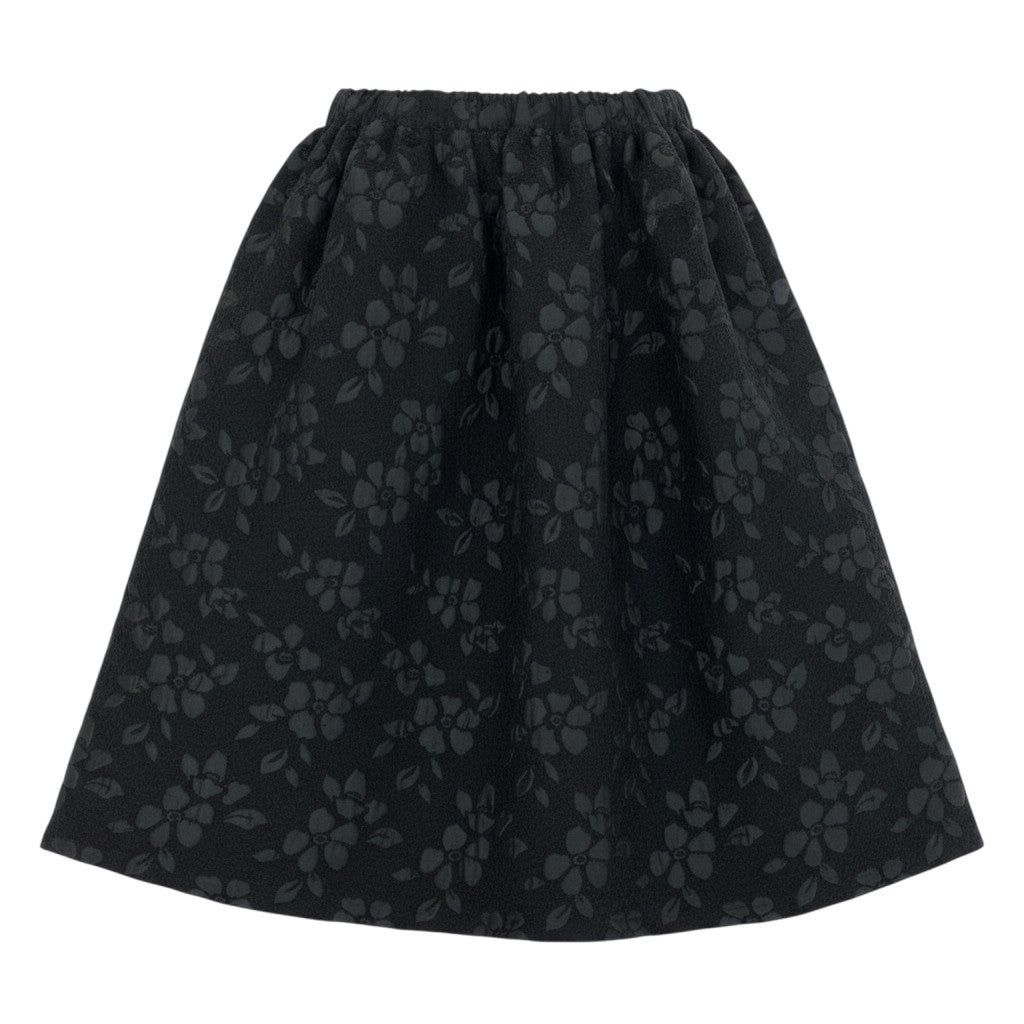 g13 tricot COMME des GARCONS AD2020 花柄フレアスカート 日本製 ブラック レディース 女性用ta1