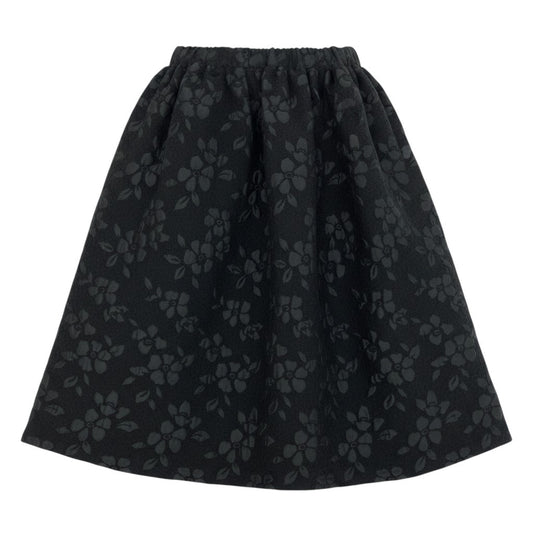 g13 tricot COMME des GARCONS AD2020 花柄フレアスカート 日本製 ブラック レディース 女性用ta1