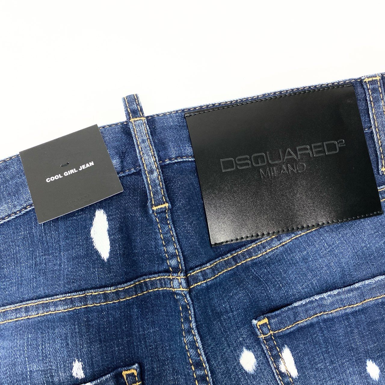 33c10《未使用品》 DSQUARED2 ディースクエアード ブリーチダメージ加工 スキニーデニムパンツ S75LB0525 サイズ38 インディゴ COOL GIRL JEAN タグ付t18r