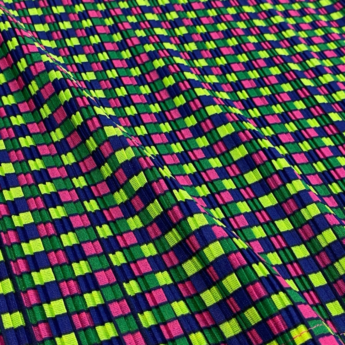 36a7 【美品】 PLEATS PLEASE プリーツプリーズ イッセイミヤケ 変形トップス ポンチョ ジオメトリックプリント チェック柄 PP03-FK363 マルチカラー レディース 女性用k02i