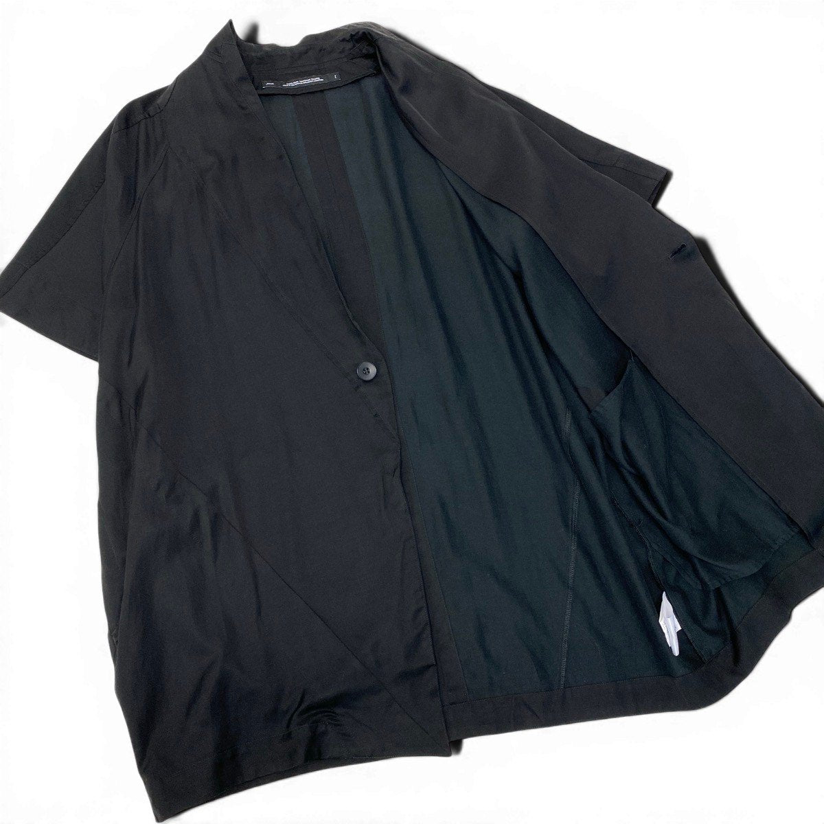 Mf26 JULIUS ユリウス カイトジャケット SS23 ベストブルゾン ルーズシルエット コットンリネン メンズ 男性用 817JAM3 3 ブラックu02t