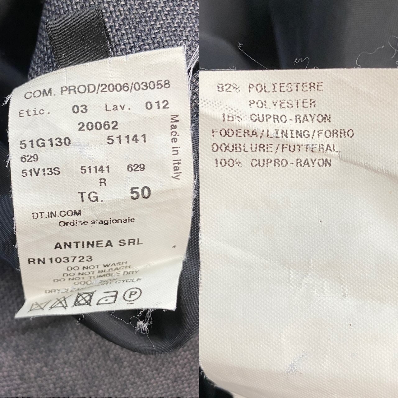 23e11 EMPORIO ARMANI エンポリオアルマーニ セットアップ シングルスーツ 2B ビジネス サイズ50 グレー メンズ 紳士服u02t