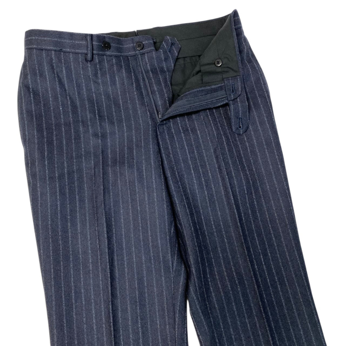 64j27 BEAMS F ビームスエフ セットアップ シングルスーツ ストライプ柄 3B 93 ネイビー メンズ 紳士服o07t