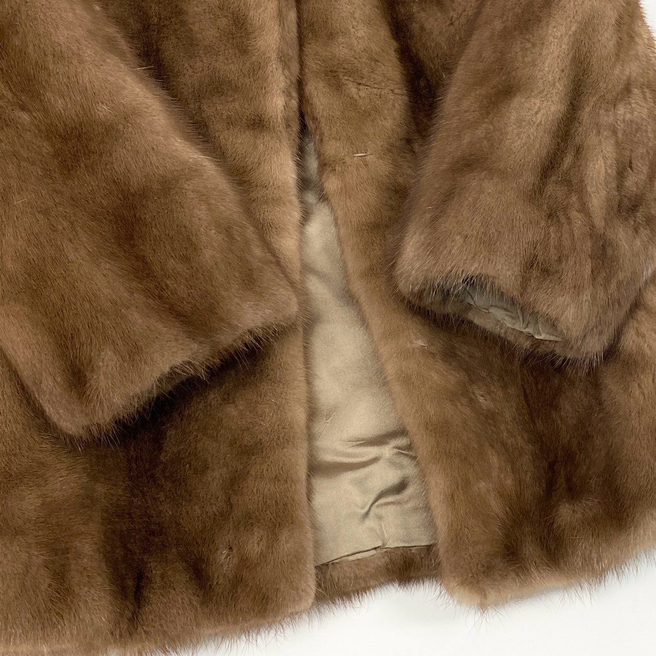 7b22 ROTINY パステルミンク ファーコート サイズ11 ブラウン 本毛皮 Pastel Mink Fur Coatt18r