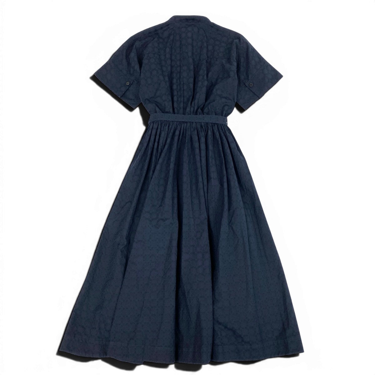 Ee14 Christian Dior クリスチャンディオール マクロカナージュ ドレス ベルテッドミディワンピース サイズ38 ネイビー Macrocannage Dress レディース ワンピk02i