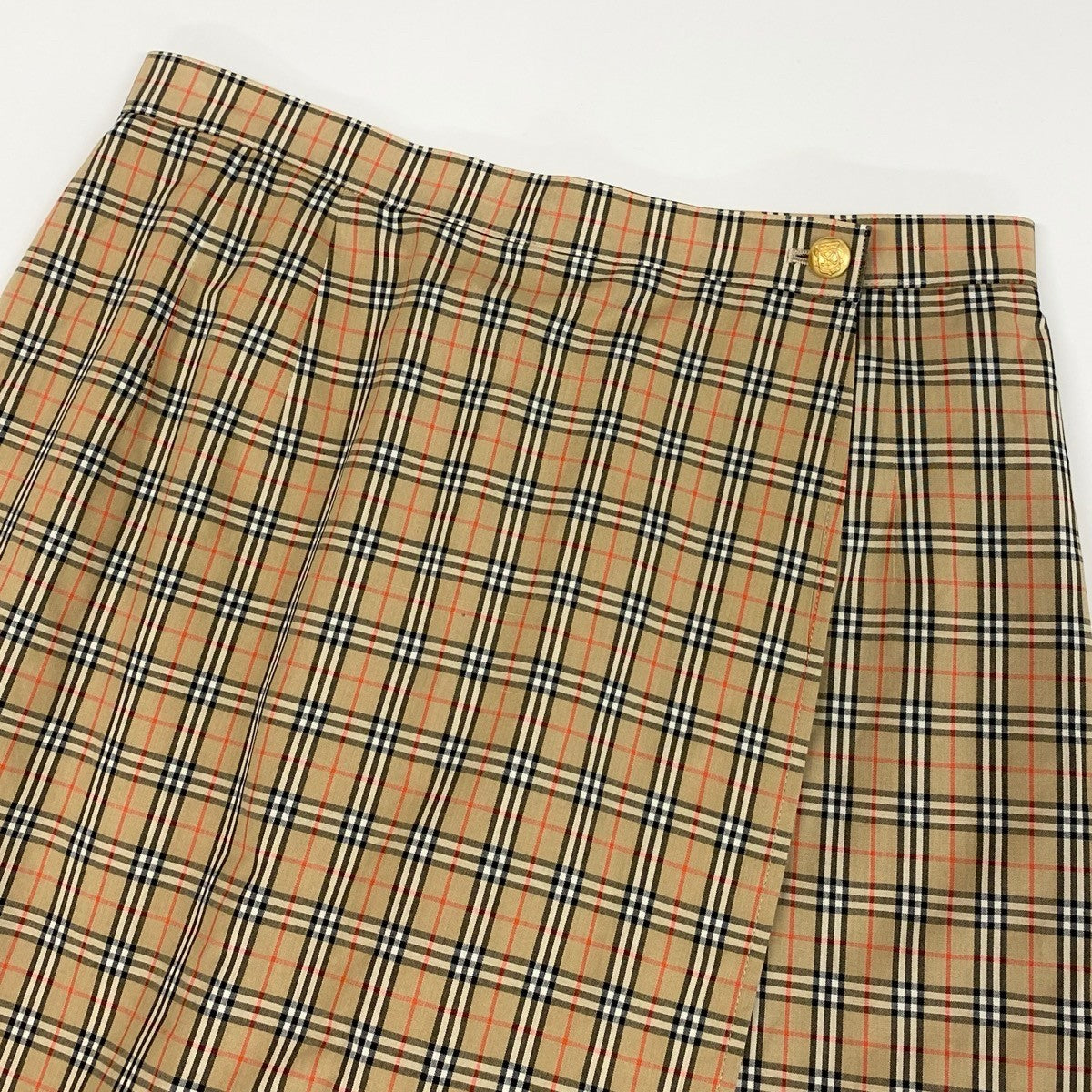 Ih6 Burberrys バーバリーズ ノバチェック ハーフパンツ ノバチェック 金ボタン チェックパンツ スカパン FQA17-041 11AR ブラウン系 レディース 女性用o07t