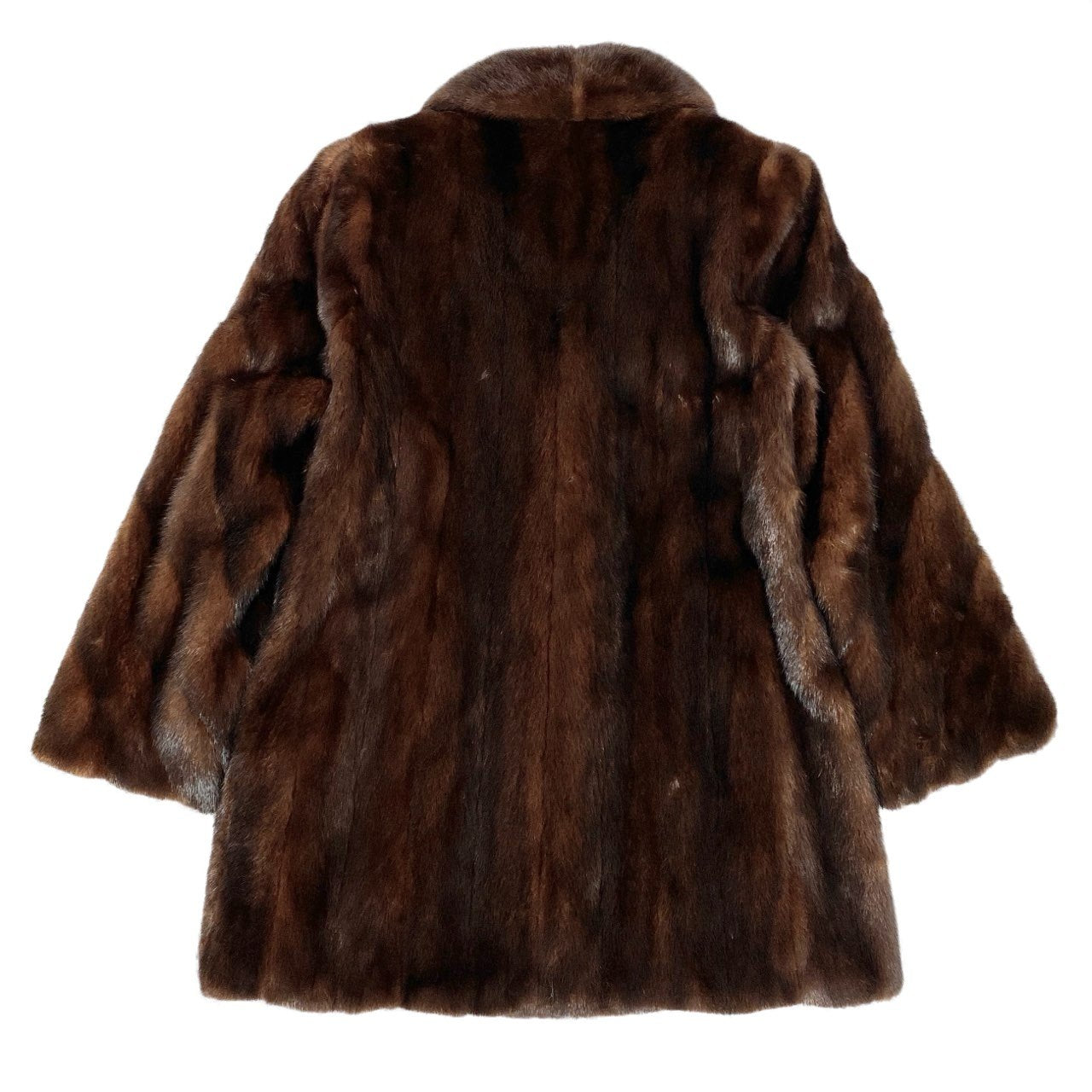44L12 デミバフミンク ミンクコート セミロングコート 毛皮コート 袖斜め段 13 ブラウン ミンクファー レディースu02t