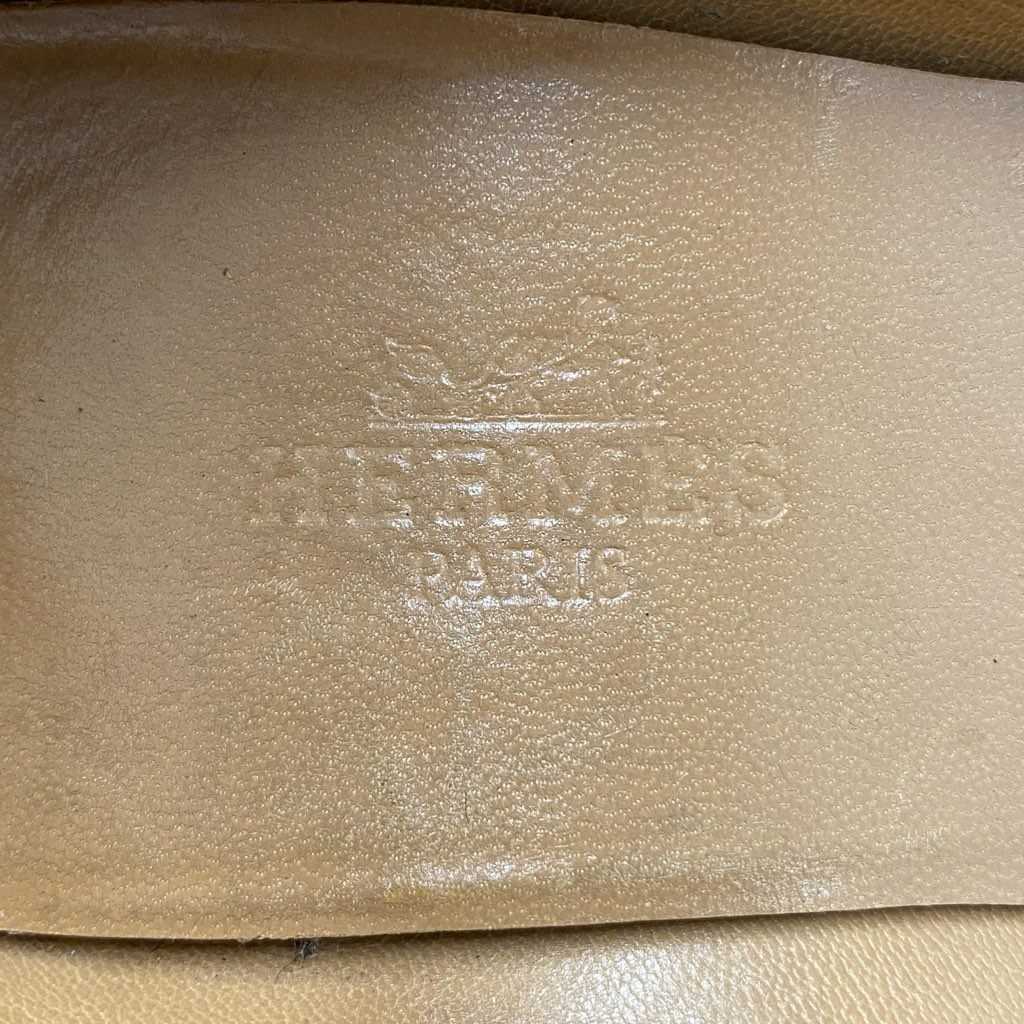 2f13 HERMES エルメス レザーヒールパンプス 35 1/2 ブラック Leather シューズ ビジネス オフィス 冠婚葬祭 入卒式