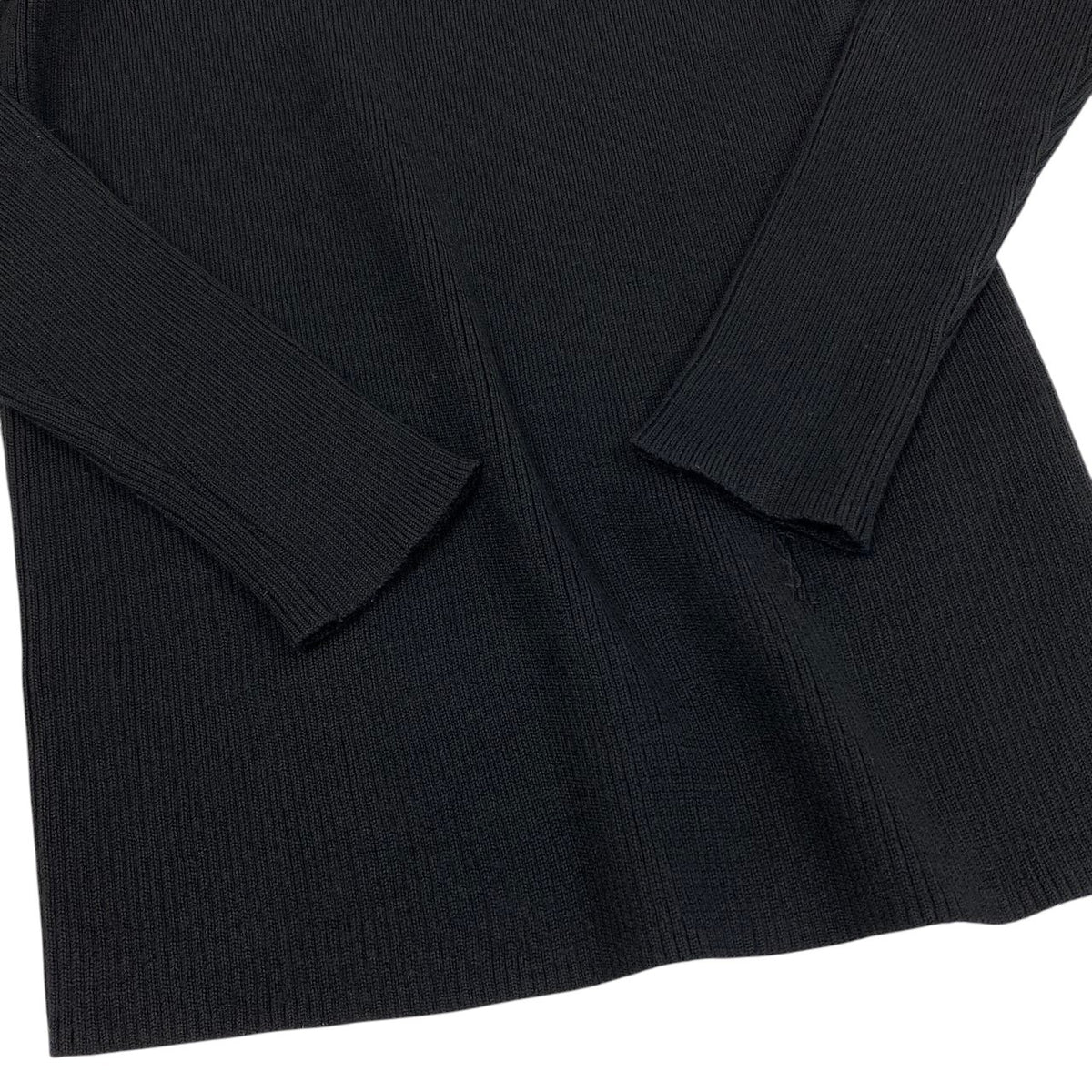 i18 YVESSAINT LAURENT ハイネックニットセーター カサンドラ リブニット Mサイズ ブラック ウール100％ レディース 女性用u02t
